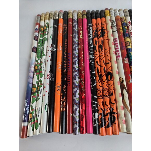 LOT of 41 Vintage 90s PENCILS Ad TMNT Cartoon Disney Holidays UNSHARPENED New - Picture 3 of 8